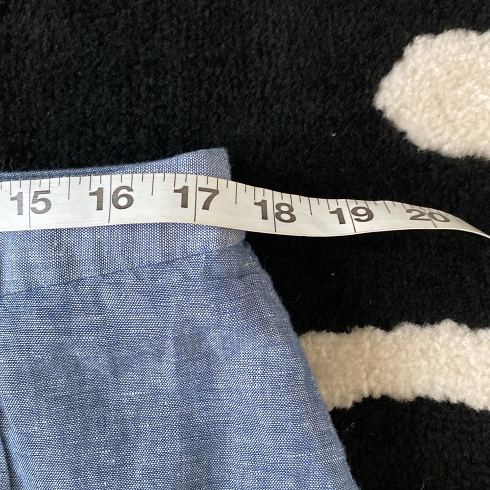 Banana Republic Factory Chambray Linen Pencil Lined Nidi Skirt Sz 14 - Picture 8 of 10